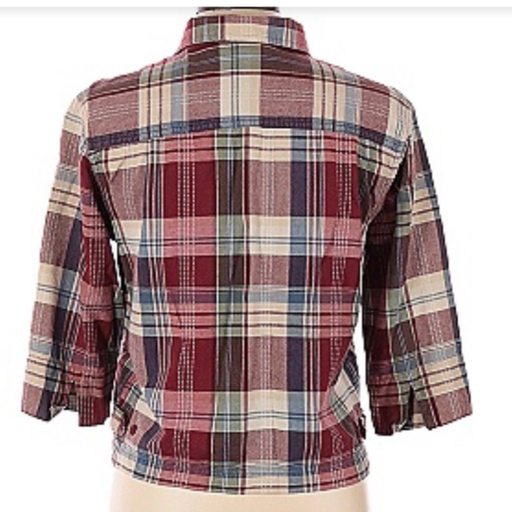 Lemon Grass Plaid Short sleeve Top - Picture 2 of 9